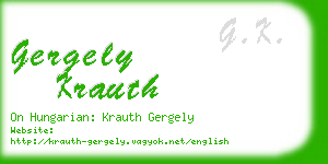 gergely krauth business card